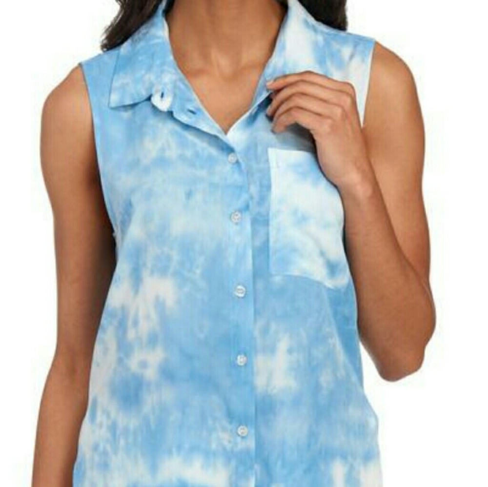 Tie Dye Mineral Wash Sleeveless Top